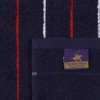 Set 2 prosoape Beverly Hills Polo Club 70x140cm bumbac 100%, bleumarin cu dungi albe și roșii, densitate 480g/mp
