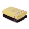 Set 2 prosoape 70x140cm bumbac 100%, BHPC, 408 Purple, Galben