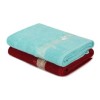 Set 2 prosoape 70x140cm bumbac 100%, BHPC, 409 Bleu/Bordo