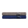 Set 2 prosoape 70x140cm bumbac 100%, BHPC, 409 Bleumarin, Gri