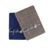 Set 2 prosoape 70x140cm bumbac 100%, BHPC, 409 Bleumarin, Gri