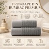 Set 2 prosoape baie bumbac 100% jacquard 500 GSM Davinson Gri