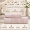 Set 2 prosoape baie bumbac 100% jacquard 500 GSM Davinson Roz Pudra