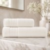 Set 2 prosoape baie bumbac 100% terry 500 GSM Micra crem