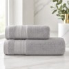 Set 2 prosoape baie bumbac 100% terry 500 GSM Micra gri