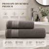 Set 2 prosoape baie bumbac 100% terry 500 GSM Micra maro