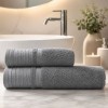 Set 2 prosoape baie bumbac 100% terry 500 GSM Monza gri inchis