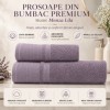 Set 2 prosoape baie bumbac 100% terry 500 GSM Monza lila