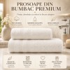 Set 2 prosoape baie bumbac 100% terry 500 GSM Rabi crem cu bordura texturata