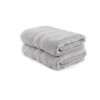 Set 2 prosoape Ayliz gri deschis 50x90cm bambus si bumbac, moi si pufoase