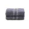 Set 2 prosoape Ayliz gri antracit 50x90cm bambus si bumbac, moi si pufoase