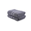 Set 2 prosoape Ayliz gri antracit 75x150cm bambus si bumbac, moi si pufoase