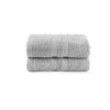 Set 2 prosoape Ayliz gri deschis 75x150cm bambus si bumbac, moi si pufoase