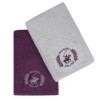 Set 2 prosoape bumbac 100%,BHPC, 70x140cm, 402 Purple/Light Grey