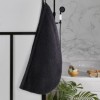 Set 2 prosoape de par cu nasture din bumbac 100%, Bone Black
