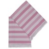Prosop de plaja cu franjuri, bumbac 100%, 70X140 cm, Stripe Pink
