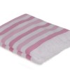 Prosop de plaja cu franjuri, bumbac 100%, 70X140 cm, Stripe Pink