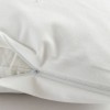 protectii impermeabile albe perna 50x70cm din bumbac cu fermoar