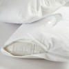 protectii impermeabile albe perna 50x70cm din bumbac cu fermoar