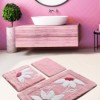 Set 3 covorase baie acril, Alessia Home, Daisy Pink