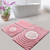 Set 3 covorase baie acril, Alessia Home, Floria Pink