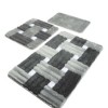 Set 3 covorase baie acril, Alessia Home, Piazza Grey