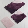 Set 3 covorase baie acril, Alessia Home, Well Purple