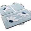 Set 3 covorase baie acril, Chilai Home, Daisy Blue