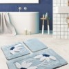 Set 3 covorase baie acril, Chilai Home, Daisy Blue