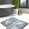 Set 3 covorase baie acril, Chilai Home, Daisy Gri