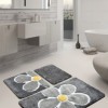 Set 3 covorase baie acril, Chilai Home, Flower Gri