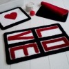 Set 3 covorase baie, Alessia Home, Love - Red