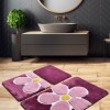 Set 3 covorase baie acril, Alessia Home, Flower Purple