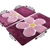 Set 3 covorase baie acril, Alessia Home, Flower Purple