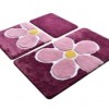 Set 3 covorase baie acril, Alessia Home, Flower Purple