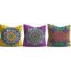 Set 3 fete perna decorative 43x43cm, Mandala 01