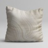 Set 3 fete perna decorative 43x43 cm cu design abstract in nuante de bej cu alb