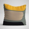 Set 3 fete perna decorative 43x43 cm cu design Abstract in tonuri pamantii pentru un decor modern