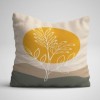 Set 3 fete perna decorative 43x43 cm cu design Abstract in tonuri pamantii pentru un decor modern