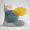 Set 3 fete perna decorative 43x43 cm cu design geometric pastel in nuante degalben, albastru, verde, alb