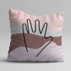 Set 3 fete de perna decorative Abstract Npastel 43x43 cm