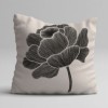 Set 3 fete perna decorative 43x43 cm cu design floral roz negru