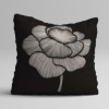 Set 3 fete perna decorative 43x43 cm cu design floral roz negru