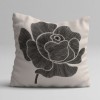 Set 3 fete perna decorative 43x43 cm cu design floral roz negru