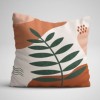 Set 3 fete de perna decorative 43x43 cm model Abstract Verde/Caramiziu