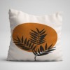 Set 3 fete perna decorative 43x43 cm cu design abstract vegetal inspirat de tonurile toamnei