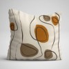 Set 3 fete perna decorative 43x43 cm cu design abstract vegetal inspirat de tonurile toamnei
