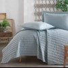 Set 3 piese cuvertura 240x260cm +2 fete perna 50x70cm, bumbac 100%, Pedra v4 Turcoaz