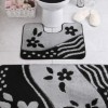 Set 3 piese husa decorativa si 2 covorase baie, Confetti, Bandırma Black