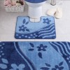 Set 3 piese husa decorativa si 2 covorase baie, Confetti, Bandırma Dark Blue